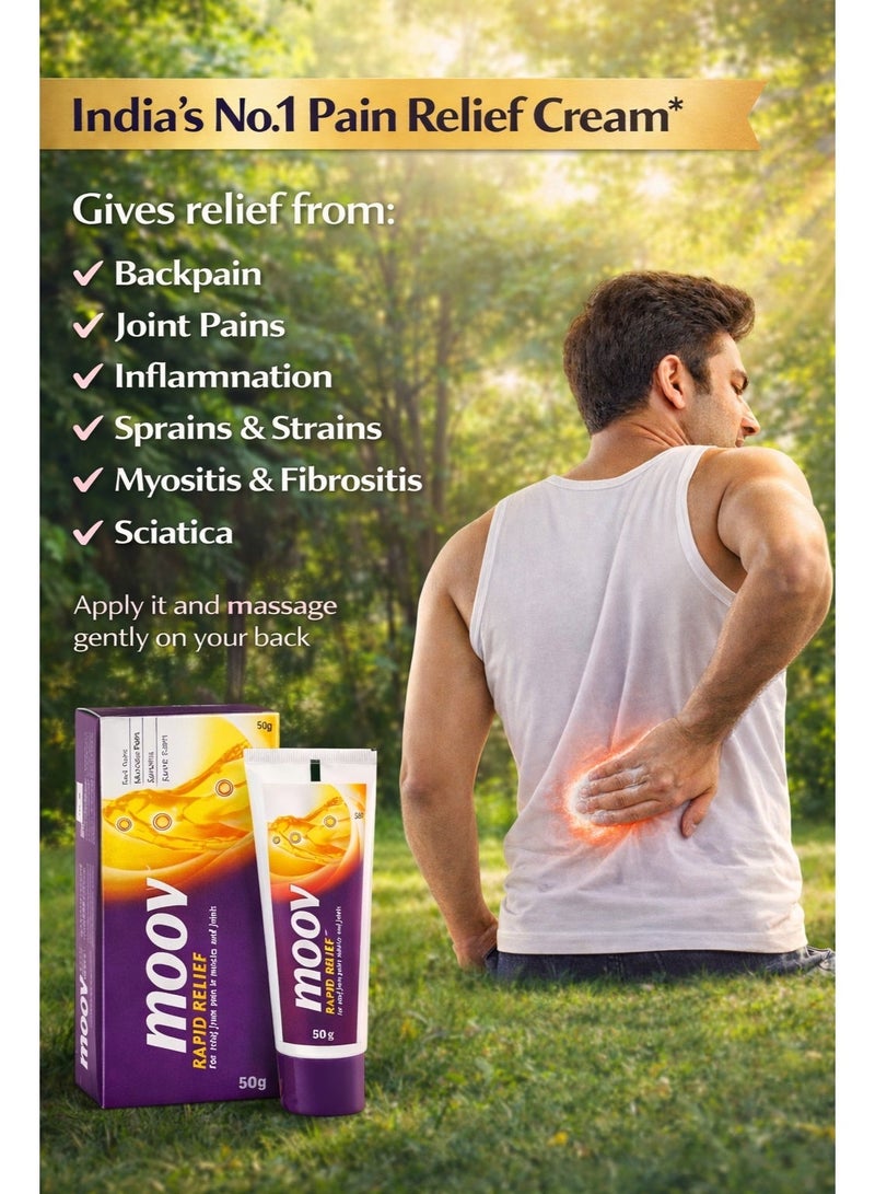 موف كريم مسكن الآلام السريع 50 جم – عبوة 3 قطع | تركيبة أيورفيدية 100% لآلام الظهر والعضلات والمفاصل والالتهابات - Image 3